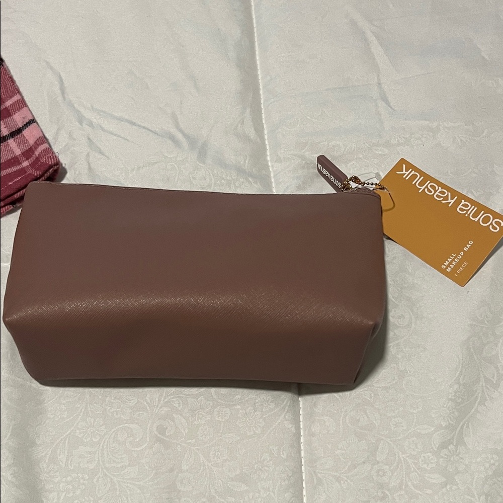 Sonia Kashuk Taupe Cosmetic Pouch
